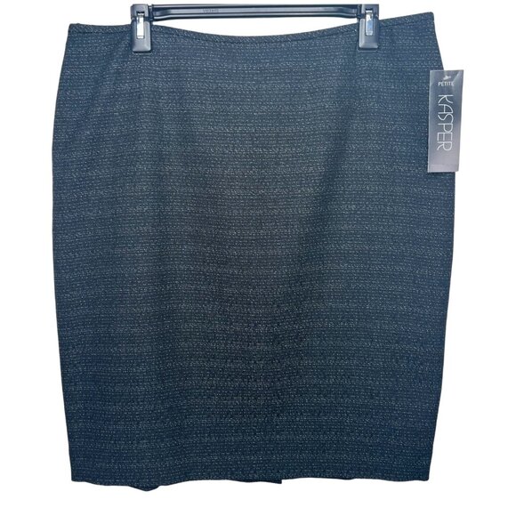 Kasper Womens Time to Shine Black/White Sparkle Suit Set Size 14P - Picture 13 of 16